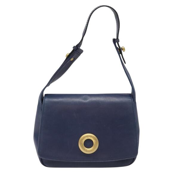 CELINE Shoulder Bag Leather Blue - Picture 2 of 13
